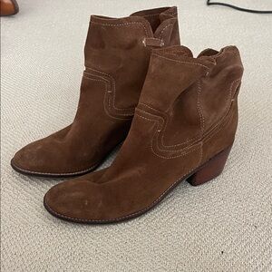 Dolce Vita Chocolate Suede Ankle Booties
